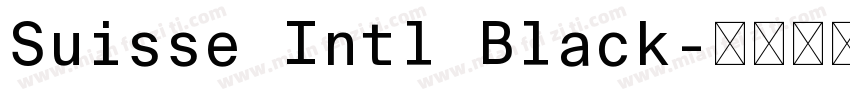 Suisse Intl Black字体转换